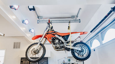 Auxx-One Motorized Garage Ceiling Storage Lift — 400 lb Capacity, 22 ft Travel, Remote Controlled