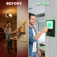 Garage Door Wall Button, Garage Door Opener Control Panel, Multifunction Wall Mount Keypad Button Replacement Compatible with Liftmaster 78LM, 81LM, 371LM, 971LM Garage Door Opener — Before & After