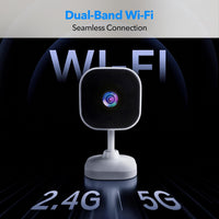 2K Cameras for Home Security Dual-Band 5G/2.4Ghz Wifi Indoor Camera Baby Monitor & Pet Camera for Dog Cat Elder AI Motion Detect 2-Way Audio Night Vision 24/7 Local Recording SD Cloud Storage 2 Pack