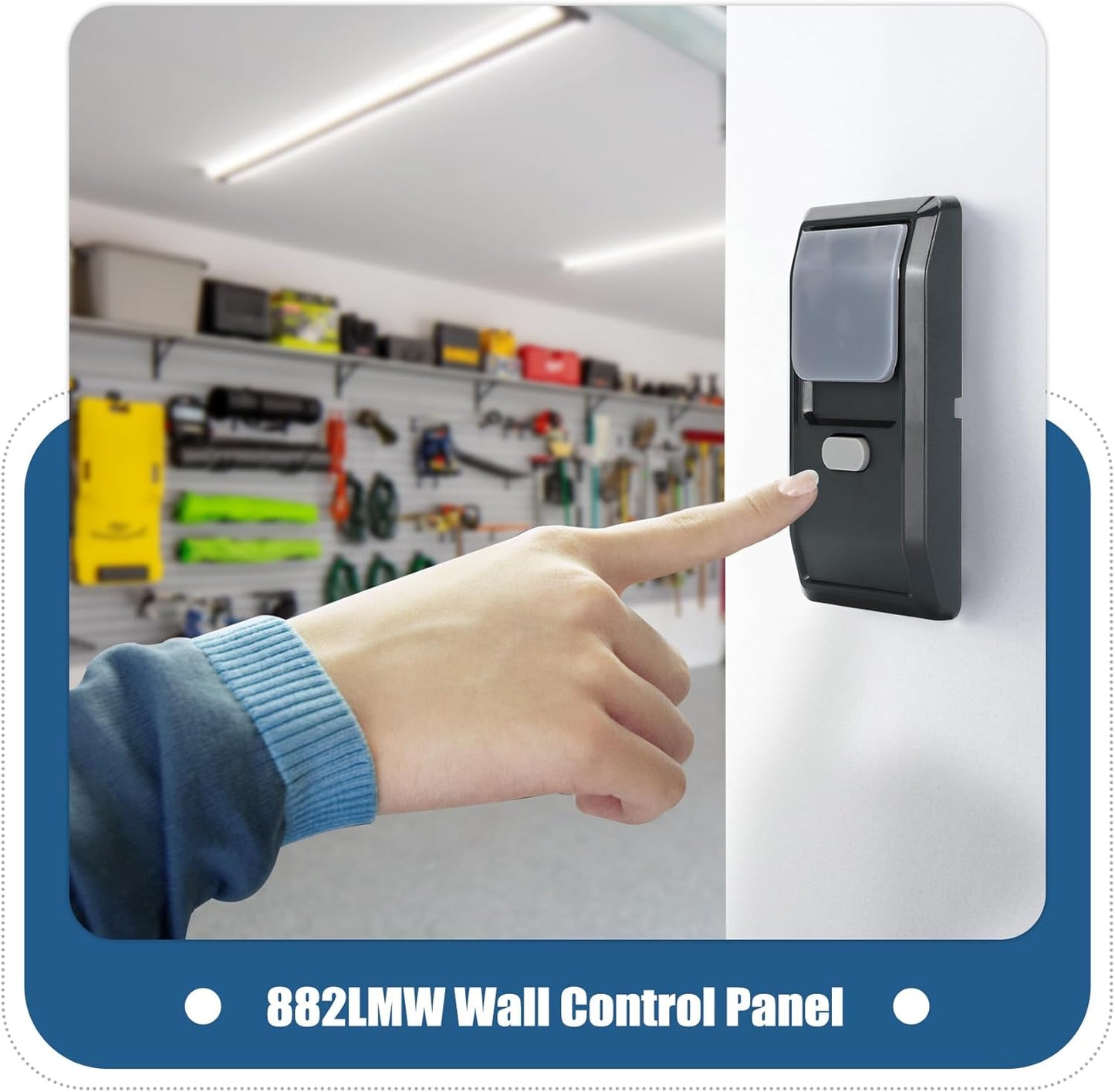 For Liftmaster 882LMW Multi-Function Wall Control Panel - Compatible Only with Liftmaster Security+ 2.0 Myq Garage Door Openers, Wired Garage Door Control Panel