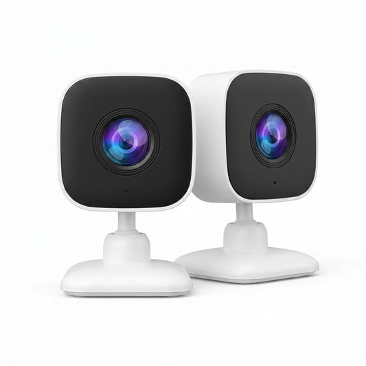 2K Cameras for Home Security Dual-Band 5G/2.4Ghz Wifi Indoor Camera Baby Monitor & Pet Camera for Dog Cat Elder AI Motion Detect 2-Way Audio Night Vision 24/7 Local Recording SD Cloud Storage 2 Pack — Studio Shot