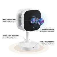 2K Cameras for Home Security Dual-Band 5G/2.4Ghz Wifi Indoor Camera Baby Monitor & Pet Camera for Dog Cat Elder AI Motion Detect 2-Way Audio Night Vision 24/7 Local Recording SD Cloud Storage 2 Pack — How It Works