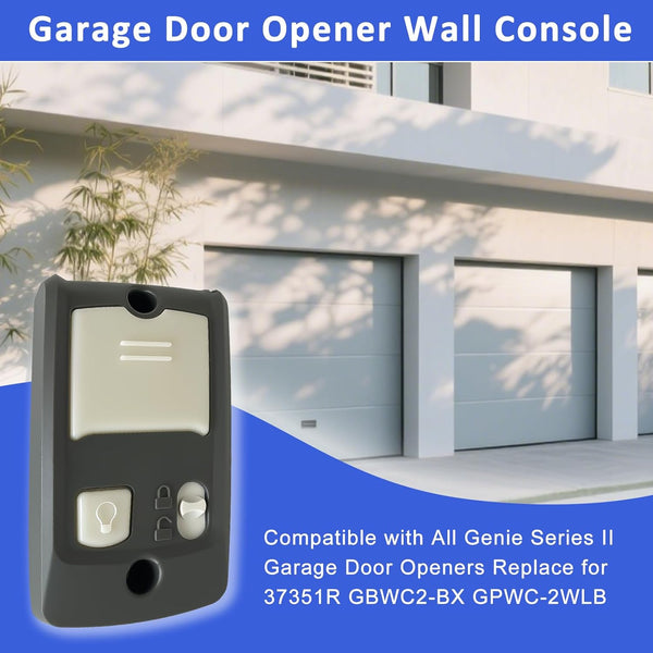 Garage Door Opener Wall Console Compatible with All Genie Series II Garage Openers - Model GBWCSL2-BX for Genie Wall Mount Garage Door Opener with Sure-Lock and Vacation Lock 1 PCS