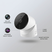 Smart Garage Door Camera, 2-Way Audio, Live Streaming, Human Motion Detection, 24/7 Recording, Infrared Night Vision, Remote Closure & Alerts, Alexa/Google Asst Compatible, Cam/Gar/Wifi — infographic