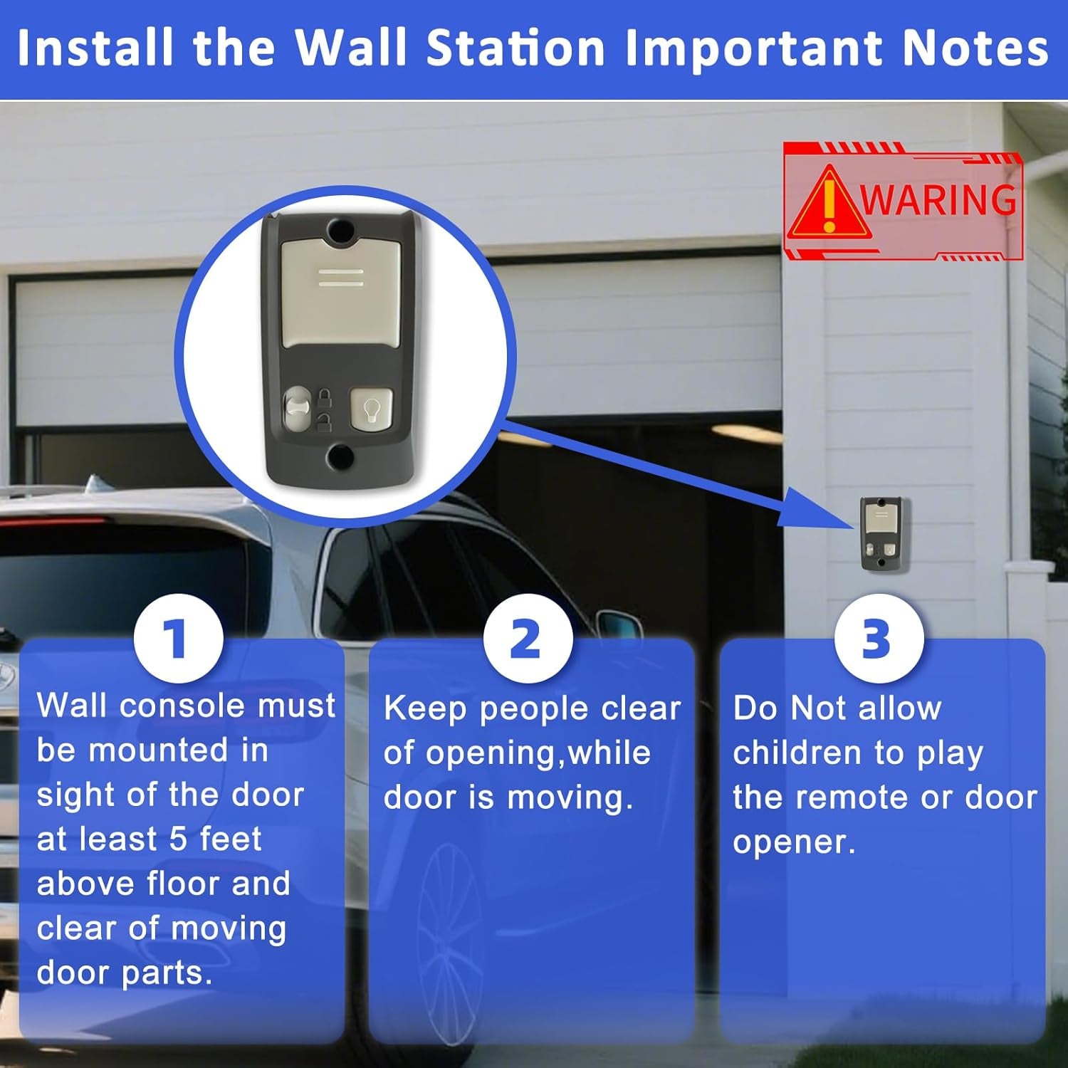 Garage Door Opener Wall Console Compatible with All Genie Series II Garage Openers - Model GBWCSL2-BX for Genie Wall Mount Garage Door Opener with Sure-Lock and Vacation Lock 1 PCS