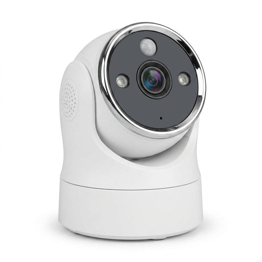 Garage Security Camera Built for Remote Monitoring, 2-Way Audio, Human Motion Detection, 24/7 Recording — Studio Shot