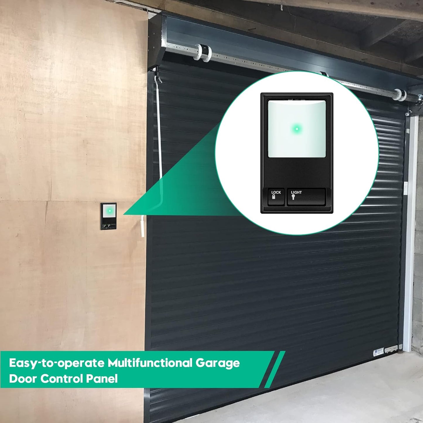 Garage Door Opener Control Panel, Multi-Function Wall Keypad Button Replacement for 78LM, Wired