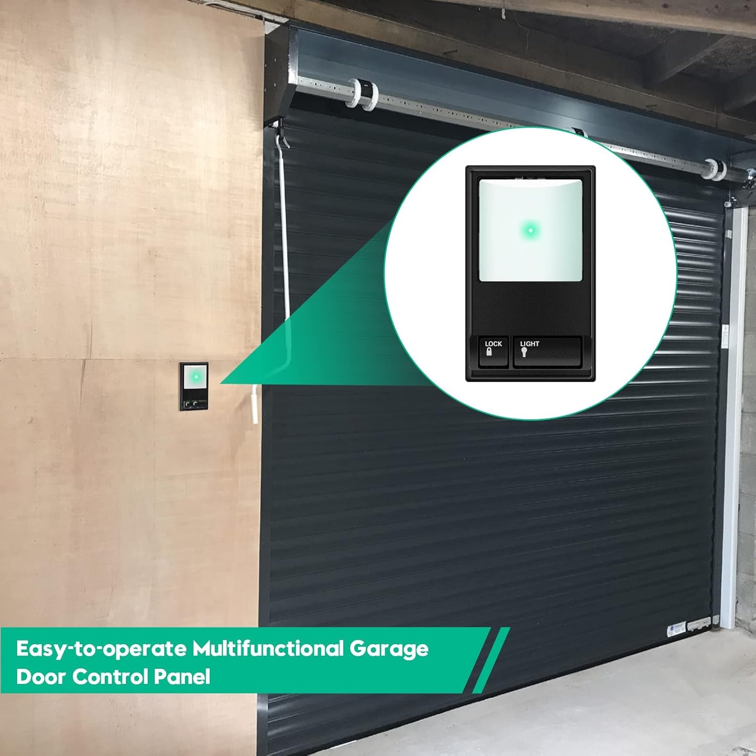 Garage Door Opener Control Panel, Multi-Function Wall Keypad Button Replacement for 78LM, Wired