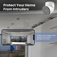 Smart Garage Door Camera, 2-Way Audio, Live Streaming, Human Motion Detection, 24/7 Recording, Infrared Night Vision, Remote Closure & Alerts, Alexa/Google Asst Compatible, Cam/Gar/Wifi