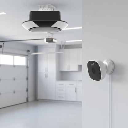 B6713T Smart Advanced Corner LED Lighting-Myq Smartphone Controlled-Ultra Quiet, Strong Belt Drive & MAX Lifting Power, Blue Garage Door Opener Myq Smart Outdoor Wired Camera