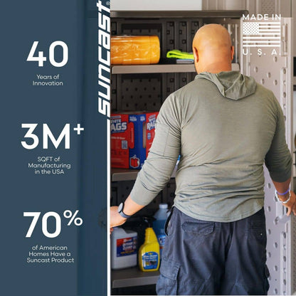 Plastic Freestanding Garage Cabinet in Platinum (30 In. W X 72 In. H X 20 In. D)