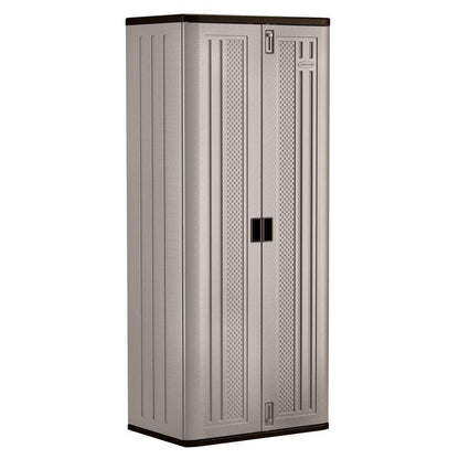 Plastic Freestanding Garage Cabinet in Platinum (30 In. W X 72 In. H X 20 In. D)